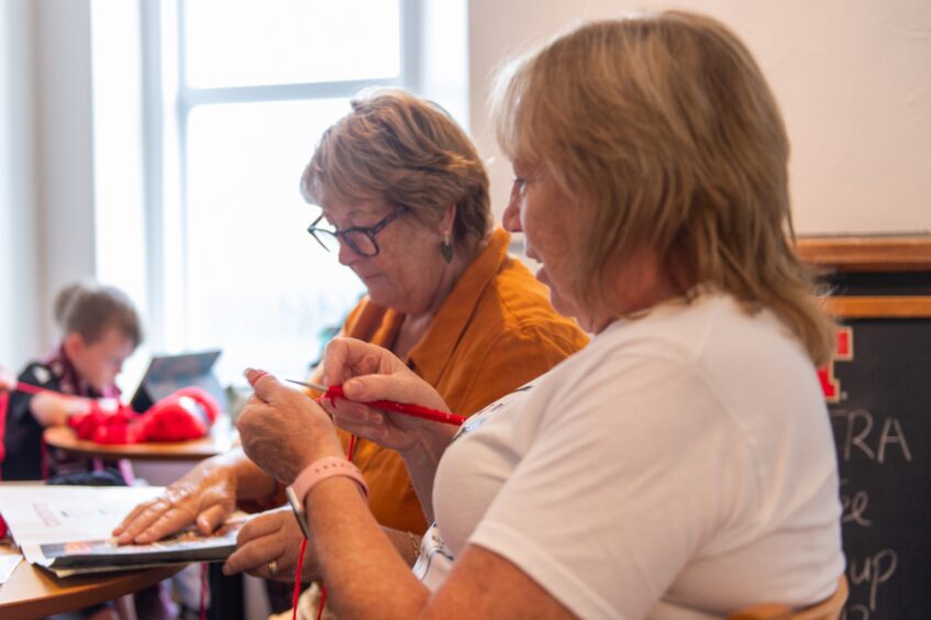 Arbroath Woolly Workers knitting group.