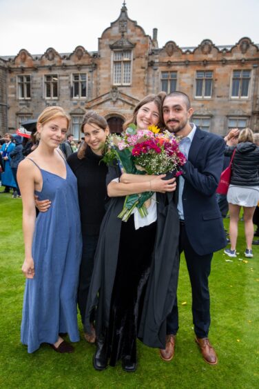 Celebrations for Charlotte Gruendling, from Berlin, who studied English.