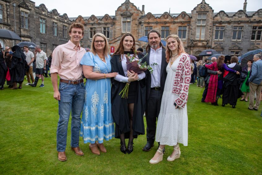 Classics and Art History graduate Campbell Summers, from Virginia, with family.