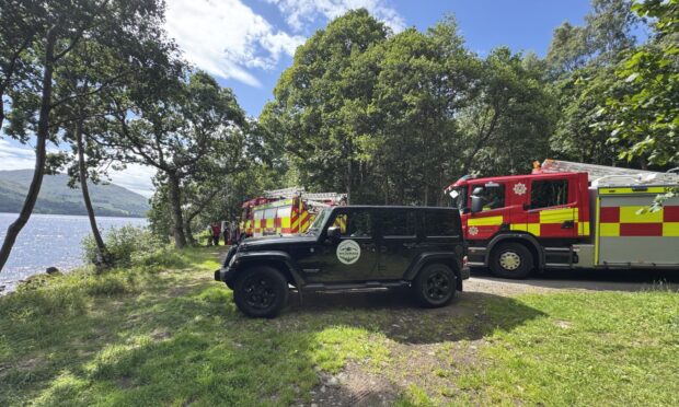 Emergency response at Loch Earn.