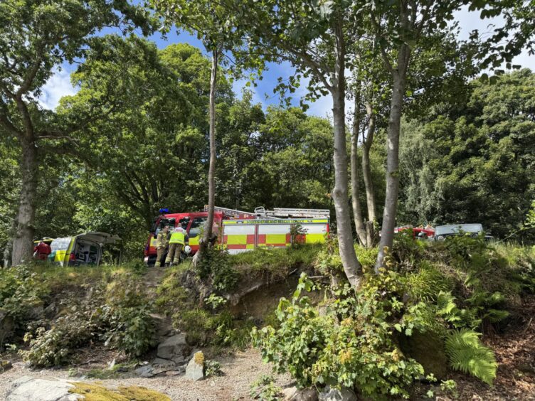 Two fire crews as well as two water rescue teams were dispatched to Loch Earn.