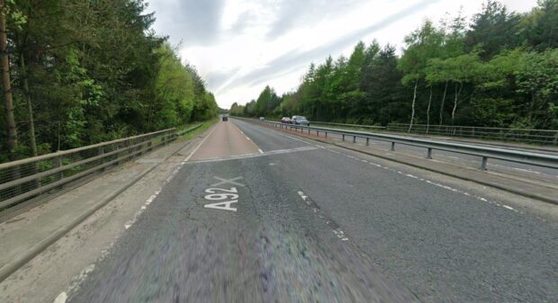 The crash happened on a stretch of the A92 near Lochgelly. Image: Google Maps