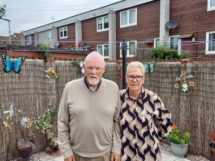 Margaret and Robert McLeod in their back garden.