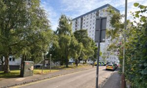 Police were called to Hilltown Court. Image: Adam Heggie
