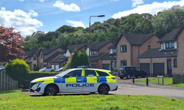 Police at Claymore Drive, Stirling.