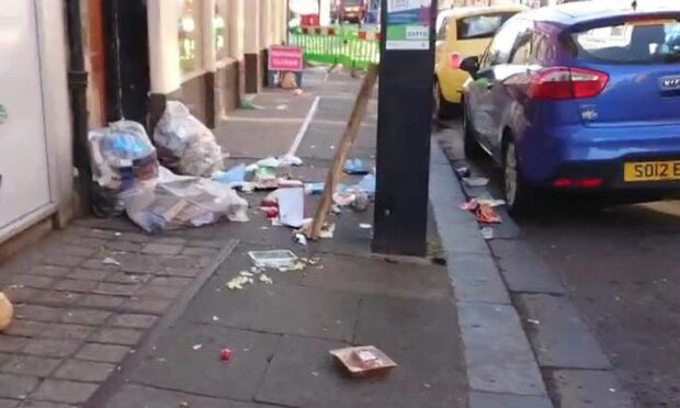 Litter on Barnton Street, Stirling.