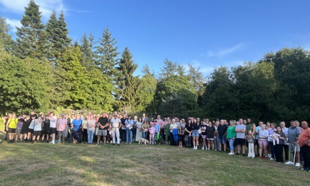 To go with story by Laura Devlin. Mill O' Mains residents speak out against recovery village   Picture shows; Mill O Mains residents hold public meeting to discuss recovery village plans . Mill O' Mains . Laura Devlin/DCT Media Date; Unknown