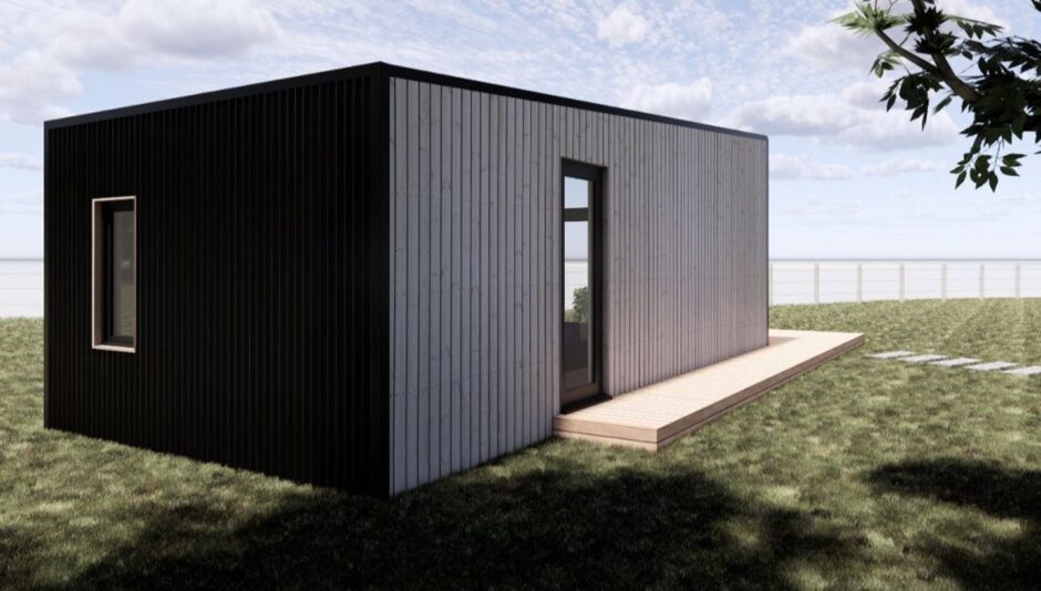 Sana bothy at Montrose glamping site.