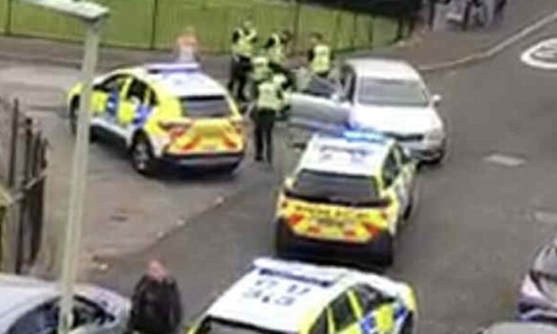 Police at Ormiston Crescent, Dundee.