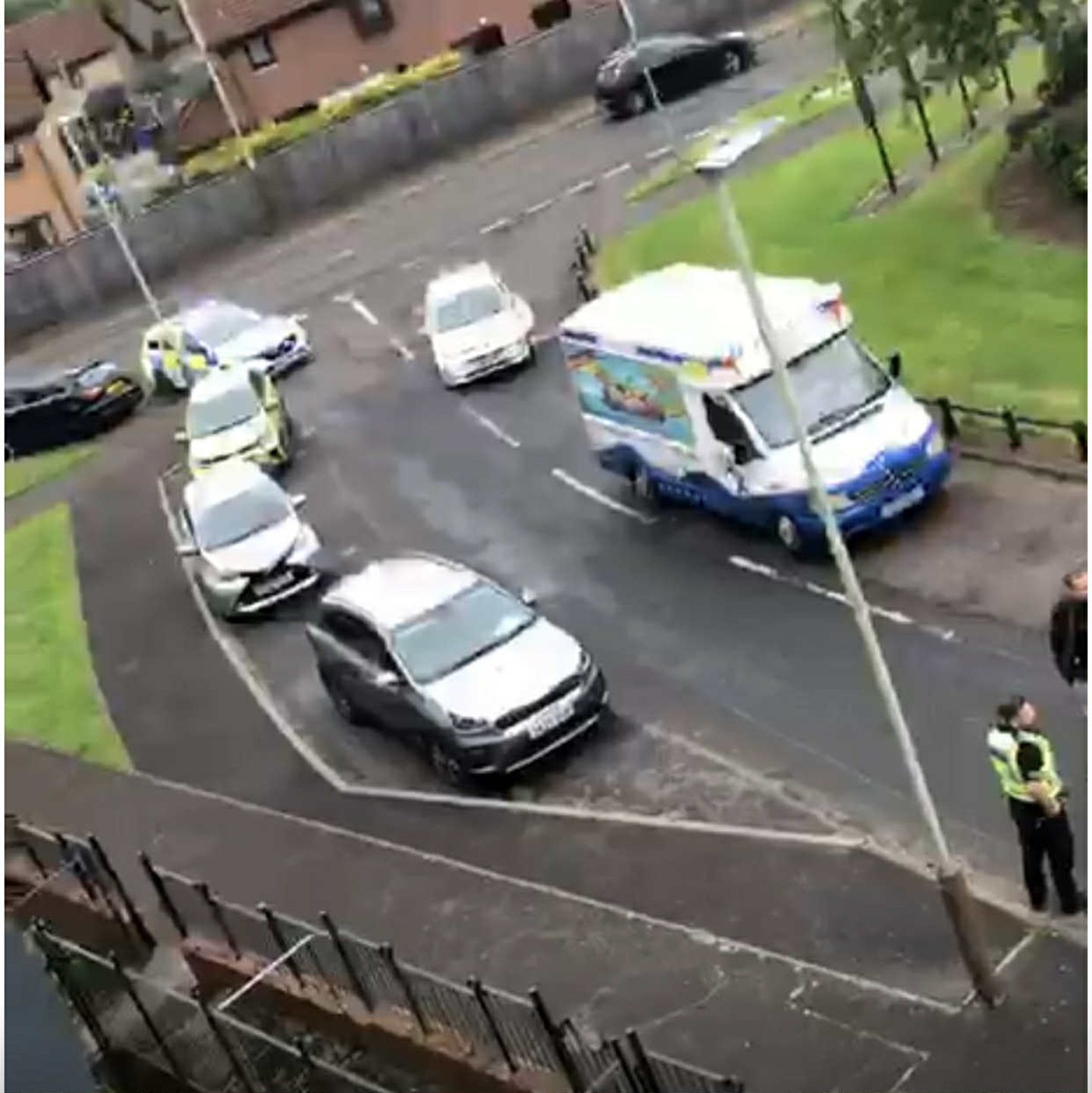 Police were positioned all over Ormiston Crescent, Dundee.
