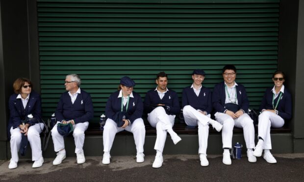 Wimbledon's iconic line judges are out of a job. Image: PA