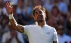 Fabio Fognini says farewell to the Centre Court. Image: PA