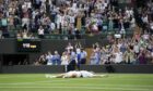 The best moment in Cameron Norrie's run to the quarter-finals was his fall to the ground after clinching match point against Nicolas Jarry. Image: PA