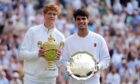 Jannik Sinner and Carlos Alcaraz after the 2025 Wimbledon final.