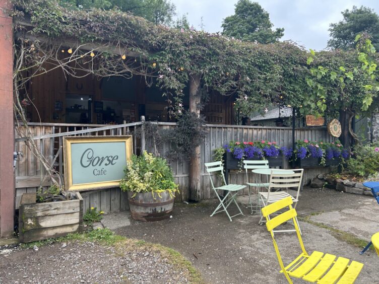 The exterior of the Gorse Café. 