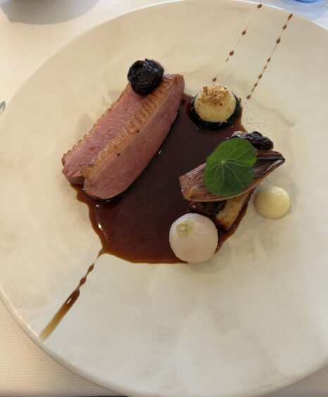 The duck main course