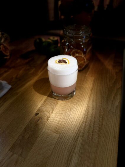 A cocktail prepared at Osteria in Cupar.