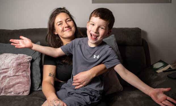 Jacob McPhee faced waiting five years for an ADHD diagnosis. His life has been transformed since mum Shelli Duncan sought private treatment. Image: Richie Hancox/DC Thomson.