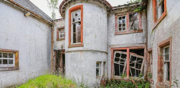 The former mansion house and residential school is currently in a sorry state. Image: Prime Property Auctions