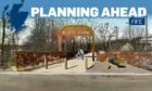 The entrance to Leven River Park with the Fife Planning Ahead logo attached