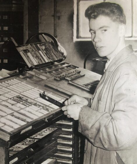 Ron Ross at Culross's in Coupar Angus, aged somewhere between 15 and 21. 