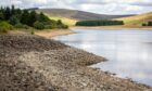 The low water level at Backwater Reservoir, north of Kirriemuir. Image: Steve Brown/DC Thomson