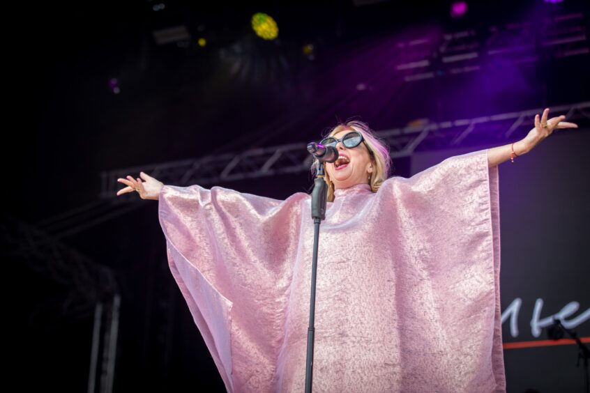 Altered Images take to the Discovery Festival stage in Dundee.