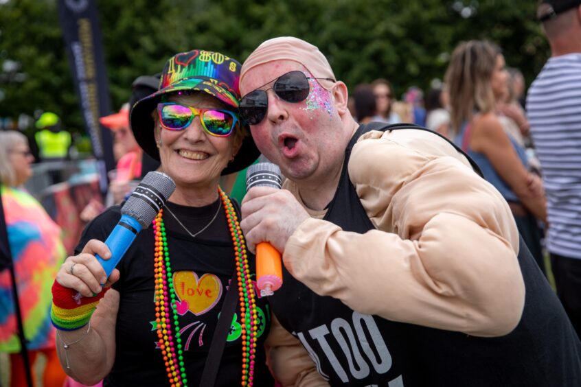 Two delighted revellers at the Dundee Discovery Festival.