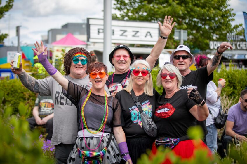 A crowd of delighted fans at the Discovery Festival in Dundee.