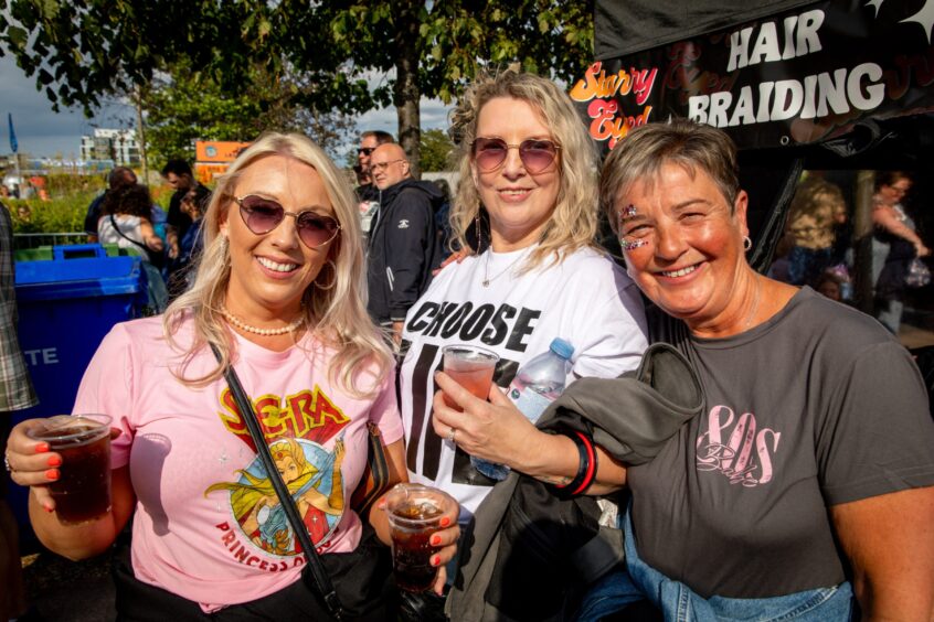 Fans enjoy a refreshment at the Discovery Festival in Dundee.