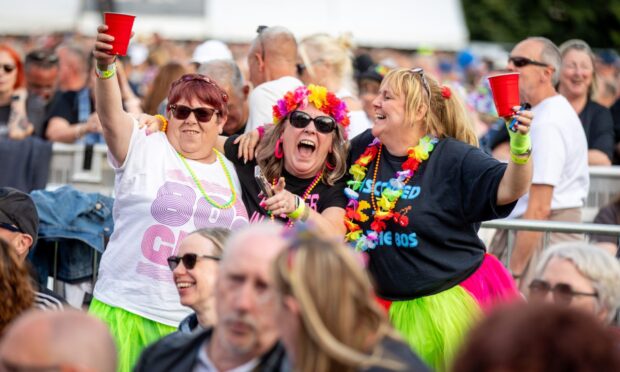 Friends ready to party. Image: Steve Brown