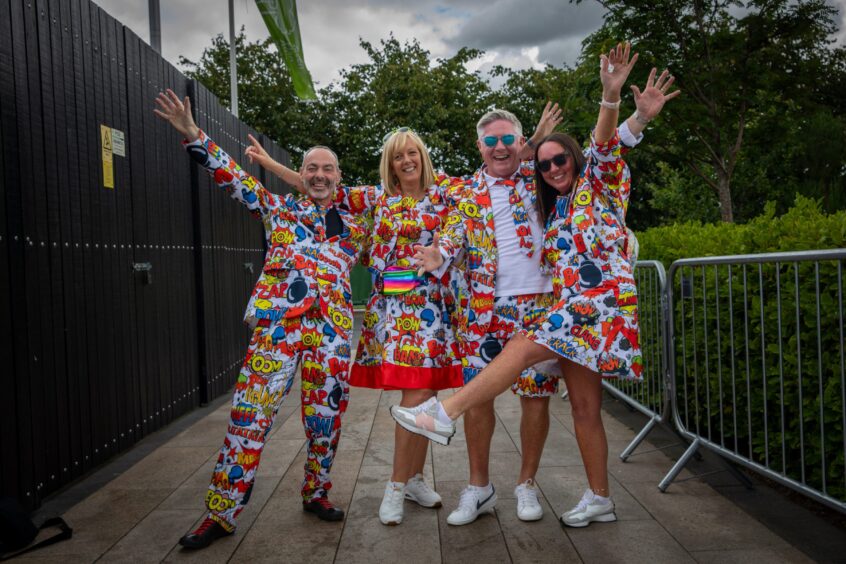 Dressed-up revellers at the Discovery Festival in Dundee.