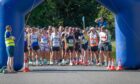 Runners at the start line of the Dundee Dram Half Marathon. Image: Steve Brown/DC Thomson