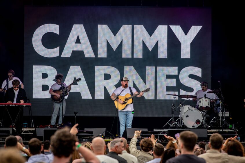 Cammy Barnes takes to the stage at Dundee's Discovery Festival.