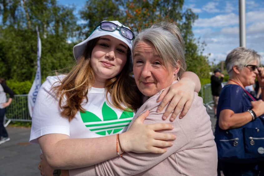 A mother and daughter heading to see Ocean Colour Scene.