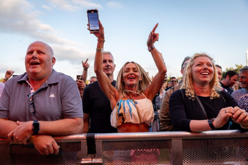 Fans at the front of the crowd for Ocean Colour Scene's headline performance.