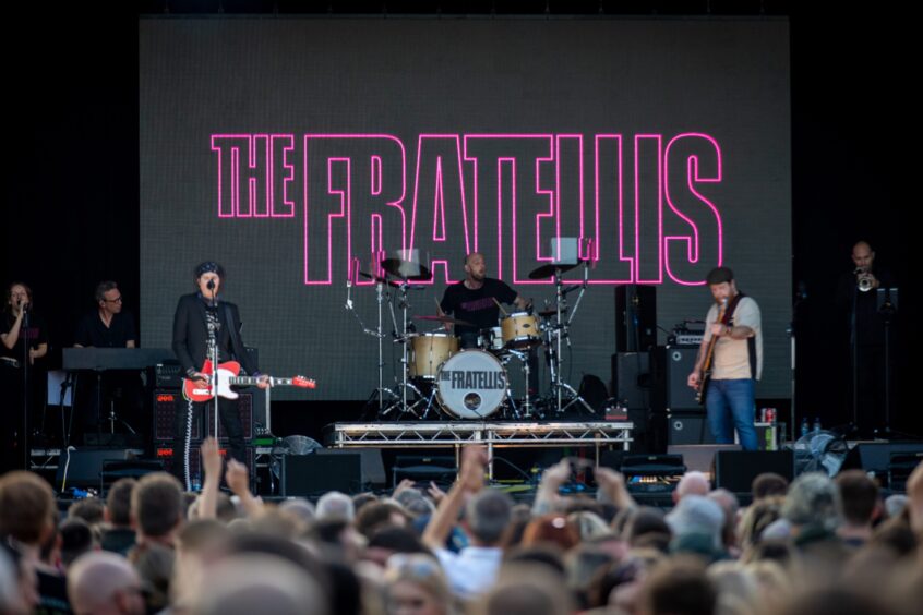Rockers The Fratellis on stage at the Discovery Festival.