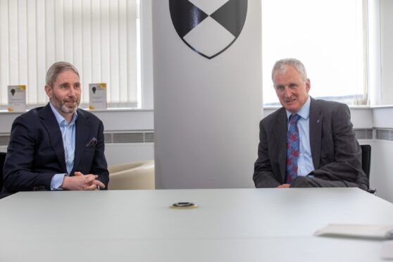 Acting court chair Ian Mair (left) and interim principal Nigel Seaton. Image: Steve Brown/DC Thomson.