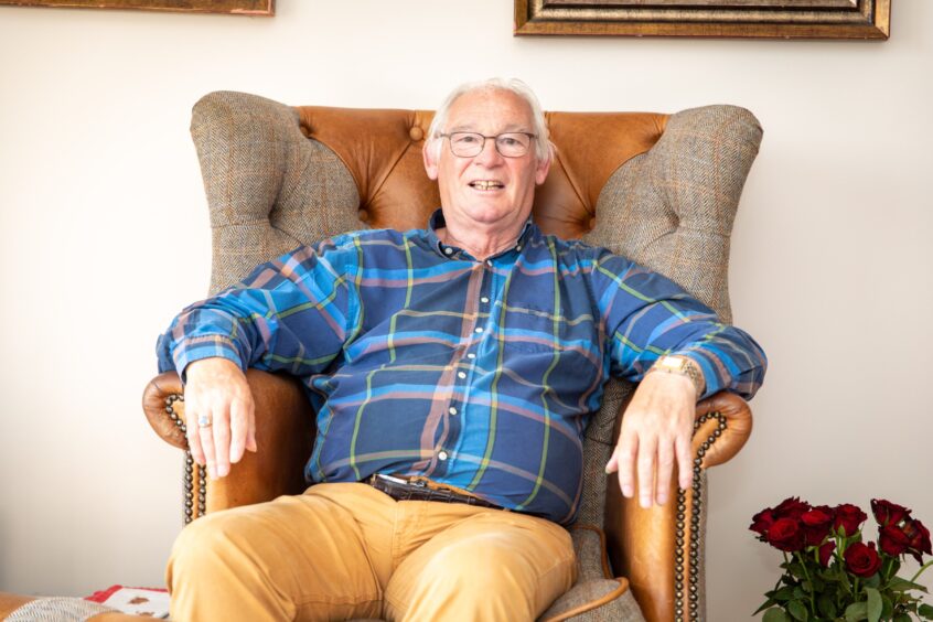 Fife provost Jim Leishman sitting at home. 