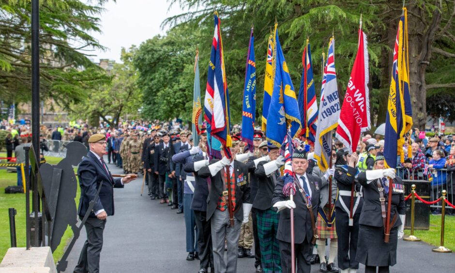 The parade was led by the Royal British Legion