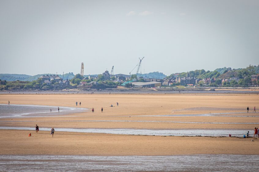 Kinghorn beach in Fife