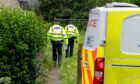 Police officers at the scene of the incident. Image: Steve Brown/DC Thomson