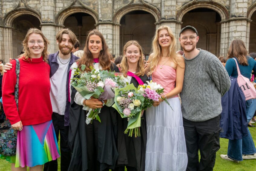 Helena Jelenska and Grace Macdonald from Poland and the US with family and friends.