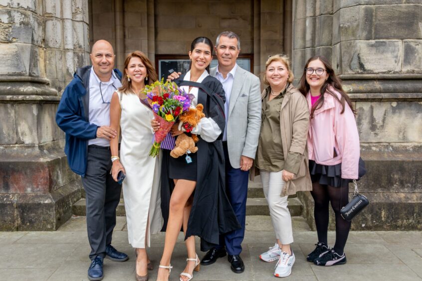 Bengu Canliel from Turkey with her family.