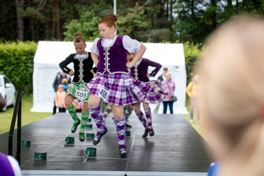 A group of Highland dancers at the St Andrews Highland Games.