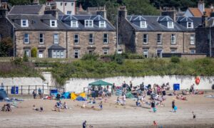 Hundreds flocked to Burntisland Beach in Fife last weekend.