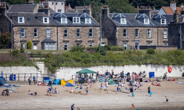 Hundreds flocked to Burntisland Beach in Fife last weekend.