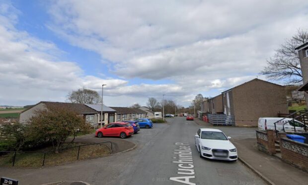The alleged assault took place in Auchinblae Place. Image: Google Maps