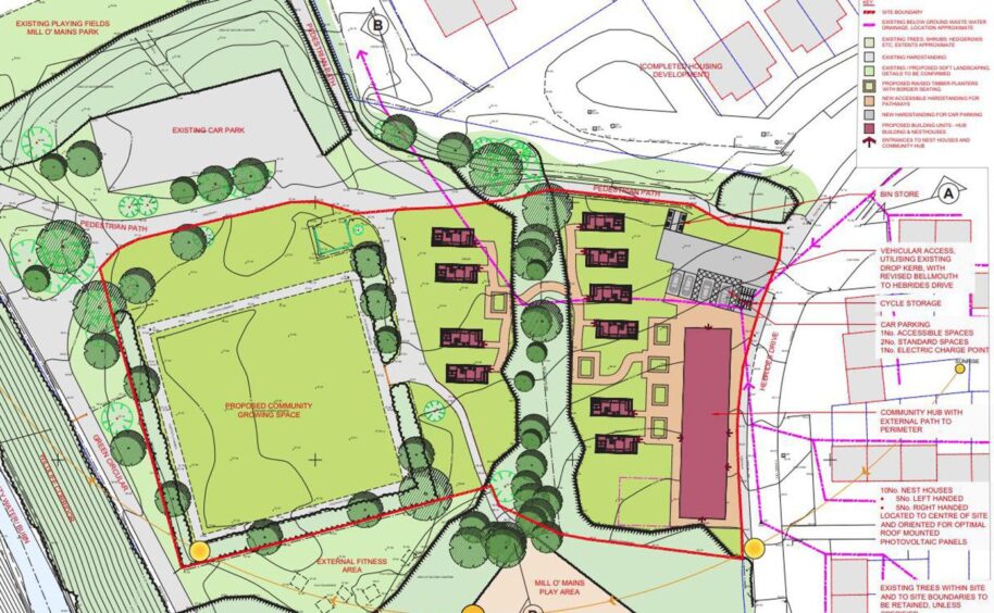 The layout of the proposed Dundee recovery village.