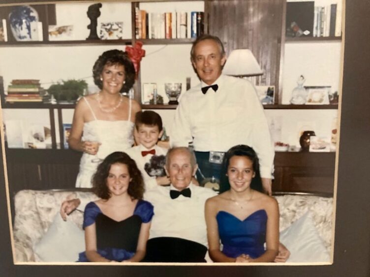 Sheila pictured with her family in Kuala Lumpar